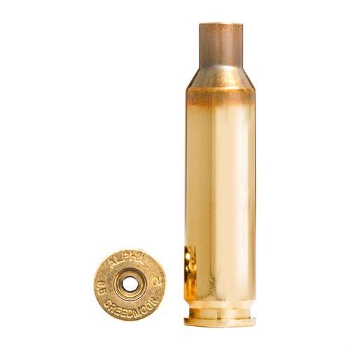 Die Alpha 6.5mm Creedmoor Brass mit OCD optimierter Hülsenboden-Technologie bietet eine lange Lebensdauer der Zündhülsen und der Hülse selbst, selbst bei hohen Drücken.