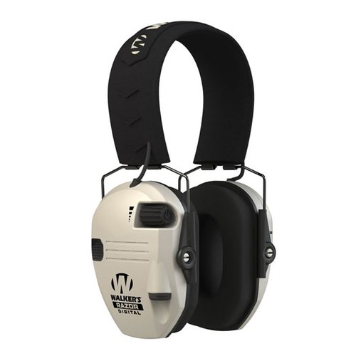 Le RAZOR DIGITAL EAR MUFFS offrono suono digitale chiaro, riduzione del rumore del vento e microfoni omnidirezionali per un'esperienza audio ottimale sul campo.