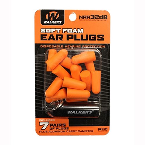 Die Walkers Foam Ear Plugs bieten 25 dB Geräuschreduzierung, bleiben dank des Nackenbands immer verbunden und sind perfekt für den Schiessstand geeignet.