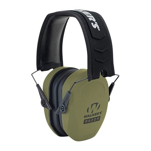 Entdecke die Walkers Razor Slim Passive Muffs in O.D. Green! 🎯 Effektiver Gehörschutz mit 27 dB NRR, ideal für Schützen und bequem im Alltag.