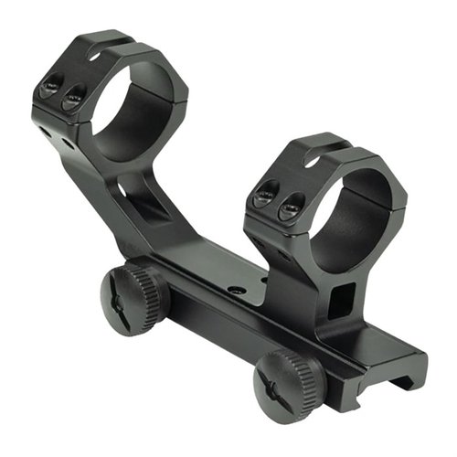 Der THUMB-NUT SPR Optics Mount bietet eine optimale Höhe und einen vorwärts geneigten Cantilever für AR-Stil Gewehre, plus ein integriertes Recoil Lug für verbesserte Genauigkeit.