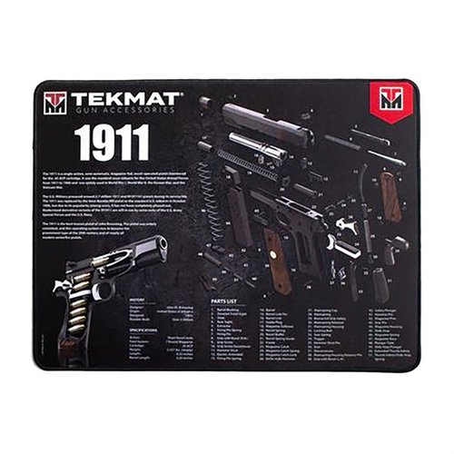Die TekMat Ultra 20 Pistol Cleaning Mat ist wasserdicht, kratzfest und bietet eine Teileliste für einfache Montage und Demontage deiner Handfeuerwaffe.