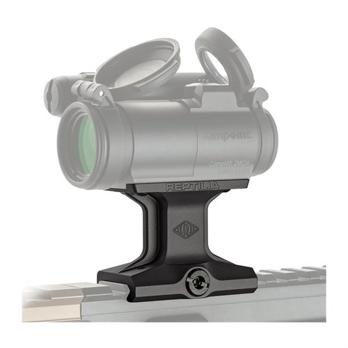 Il Aimpoint Micro DOT Mount™ di Reptilia è una soluzione leggera e compatta per ottiche red dot, realizzata in alluminio 7075-T6 con finitura anodizzata.