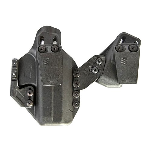 Entdecke das Stache™ IWB Holster: modular, bequem und stabil, mit verstellbarem Concealment Claw und Magazinträger für optimale Alltagstauglichkeit.