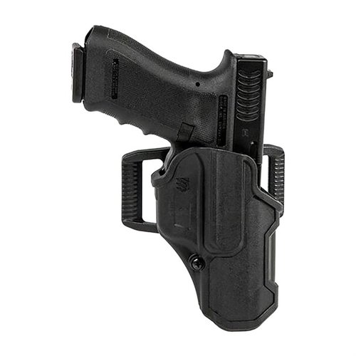 L'Ottima T-SERIES L2C HOLSTER offre sicurezza totale e accesso rapido grazie al sistema di ritenzione attivato dal pollice, perfetto per situazioni stressanti.