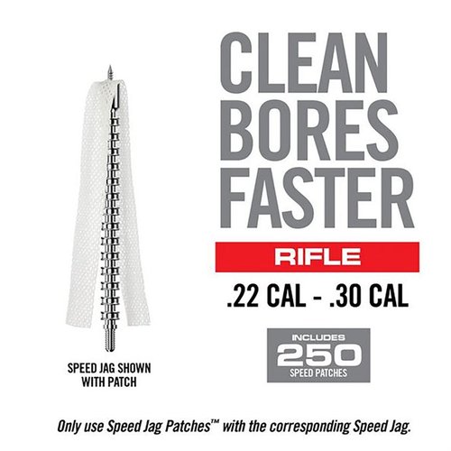 I Bore-Max Speed Jag Patches offrono una pulizia del canna più rapida ed efficace, grazie alla loro alta assorbenza e superficie testurizzata che intrappola i residui.