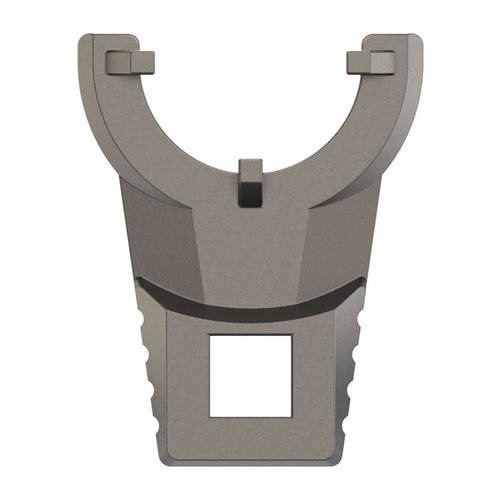 Le MASTER-FIT est une clé à molette 2 côtés, en acier inoxydable revêtu de titane, parfaite pour les écrous de buffer tube, offrant un couple précis sans abîmer tes pièces.