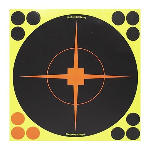 Les cibles SHOOT-N-C® te permettent de voir tes impacts facilement grâce à leur halo fluorescent, avec un dos autocollant pratique et des cibles de différentes tailles.