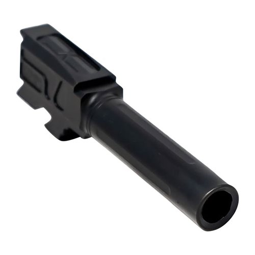 Die Faxon Match 9mm Läufe für Glock® 43/43X bieten präzise Fertigung aus 416-R Edelstahl, eine schwarze Nitride-Beschichtung und passen ohne Gunsmithing.