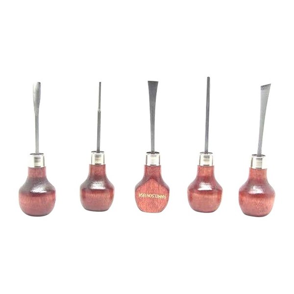U.J. RAMELSON #107 BASIC PALM WOODCARVING 5 PIECE SET - Brownells Suisse