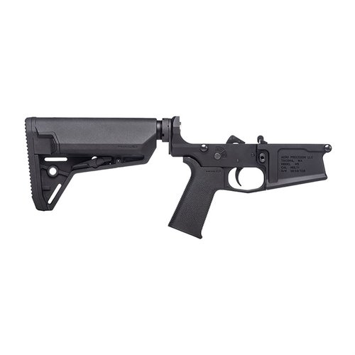 Il M5 Complete Lower Receiver è la base ideale per il tuo AR .308 personalizzato, con MOE Grip, PRS Stock e caratteristiche avanzate in alluminio 7075-T6.