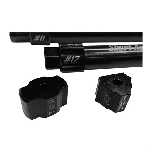 Le teste modulari dell'azione Wrench SAC offrono una vestibilità precisa, proteggono l'azione e sono realizzate in acciaio 4140 con finitura in nitruro nero.