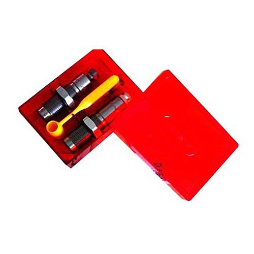 Das RIFLE 2-DIE SET von LEE PRECISION bietet eine Full Length Sizing Die, Bullet Seating Die, Universal Shell Holder und mehr für präzises Nachladen.