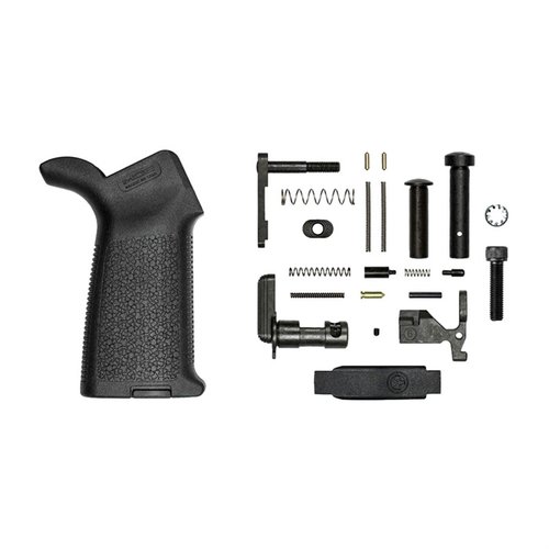 Das AR-15 MOE Lower Parts Kit von Aero Precision bietet alles, was du für den Zusammenbau eines Gen 2 Lower Receivers brauchst, inklusive Magpul MOE Grip und Trigger Guard.