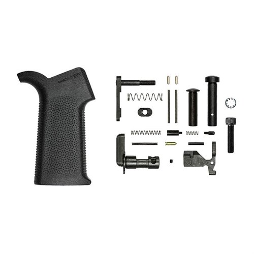 Le kit de pièces M4E1 d'Aero Precision avec la poignée MOE SL est idéal pour assembler ton lower receiver AR-15, sans FCG, pour une personnalisation facile.