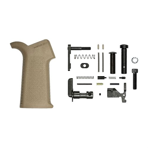 Il kit M4E1 Lower Parts con grip MOE SL offre versatilità e componenti necessari per assemblare un lower receiver AR-15, senza FCG per un trigger aggiornato.