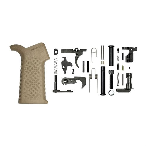 Il kit M5 Lower Parts di Aero Precision include componenti essenziali per assemblare un lower receiver AR-308, con impugnatura Magpul MOE SL per una presa ottimale.