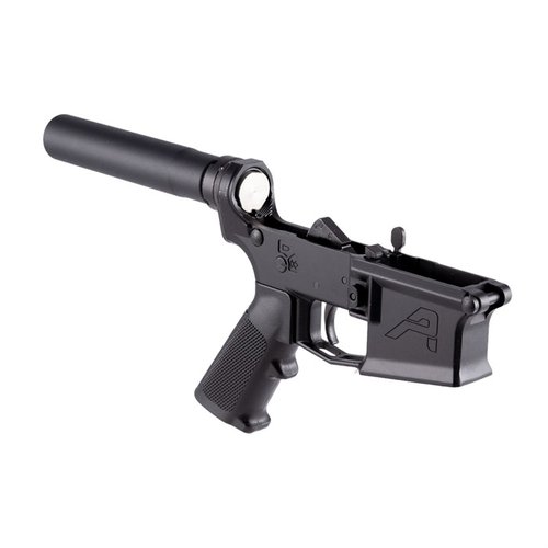 Il M4E1 Complete Lower Receiver è la base ideale per costruire il tuo AR15, con A2 Grip, Enhanced Pistol Receiver Extension e kit di parti mil-spec.