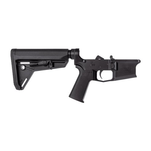 Il M4E1 Lower Receiver completo è la base ideale per il tuo AR15, con un design personalizzato, MOE SL Grip e MOE SL Carbine Stock per prestazioni elevate.