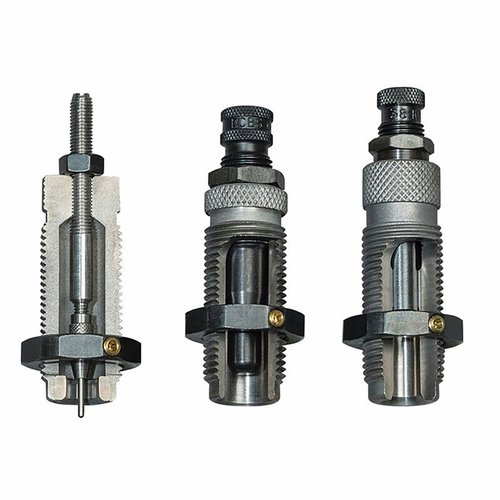 Il set di 3 die RCBS per 44 Magnum e 44 Special permette di caricare cartucce a parete dritta, con die in acciaio per dimensionare, espandere e crimpare.