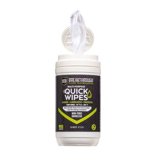 Die SYNTEHTIC CLP QUICK WIPES von BREAKTHROUGH CLEAN bieten eine einfache und effektive Reinigung deiner Waffen, ideal für den Einsatz im Feld und bei Temperaturen von -51 bis 281 °F.