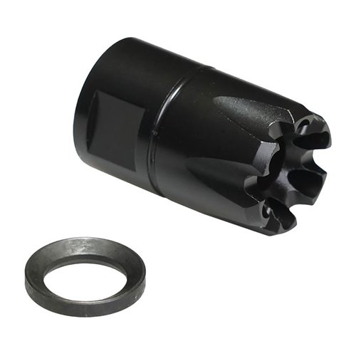 Der CMMG ZEROED 9mm Linear Comp ist der perfekte Mündungsdämpfer, der den Rückstoss reduziert und den Mündungsblitz nach vorne lenkt, ideal für ein besseres Schiesserlebnis.