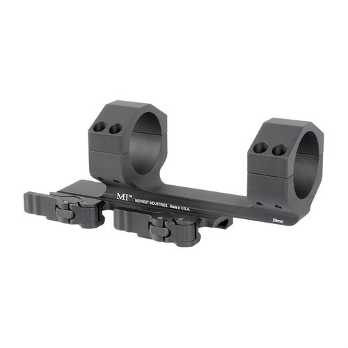 Il QD Scope Mount 35mm di Midwest Industries offre un funzionamento fluido, regolazione senza attrezzi e costruzione in alluminio anodizzato per una durata eccezionale.