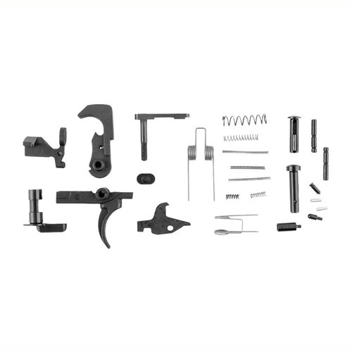 Das AR-15 Lower Parts Kit von ZRO DELTA bietet einen longitudinal geschliffenen Trigger für einen sanfteren Abzug und eine verbesserte Basis für Triggerjobs.