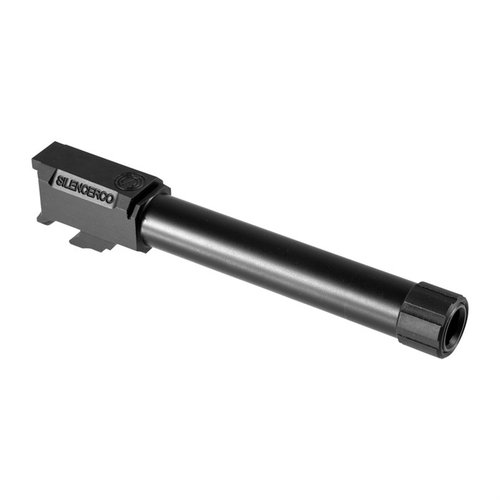 Die THREADED BARRELS von SILENCERCO für Glock® bestehen aus 416R Edelstahl, passen auf Gen 3 und Gen 4 und sind in Schwarz oder Edelstahl erhältlich.