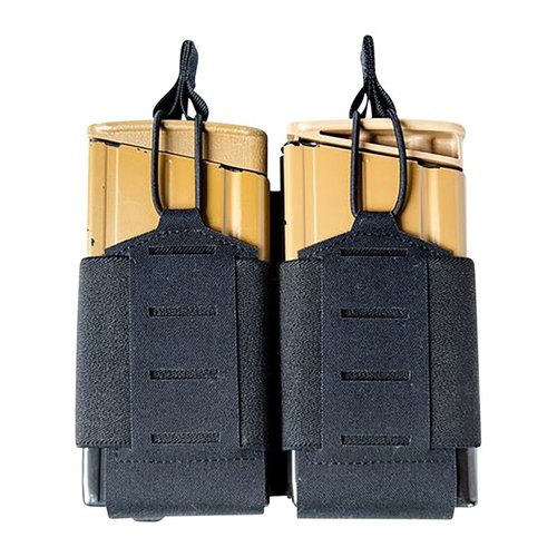 La Blackhawk Foundation Series 7.62 Magazine Pouch è leggera, resistente e si adatta perfettamente ai caricatori SR25/AR10, con cordino regolabile e design MOLLE.