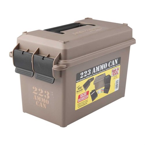 Découvrez le combo pack AMMO CAN 223 en polymer tan 🟤, parfait pour stocker vos munitions en toute sécurité avec style et praticité.