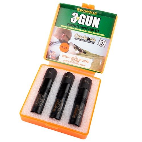 Il set di tubi di strozzatura Brownells 3-Gun offre tre opzioni per ogni situazione di tiro, realizzato in acciaio inossidabile 1704 per prestazioni superiori.