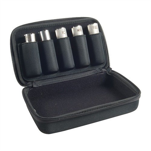 Le CHOKE TUBE CARRY CASE de CARLSONS protège tes choke tubes avec un extérieur en EVA. Léger et résistant aux rayures, il organise jusqu'à 5 tubes pour le tir et la chasse.