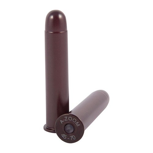 Le AMMO SNAP CAP DUMMY ROUNDS A-ZOOM, 45-70 Government, offrono un corpo in alluminio resistente per praticare il caricamento, lo scarico e il dry firing.