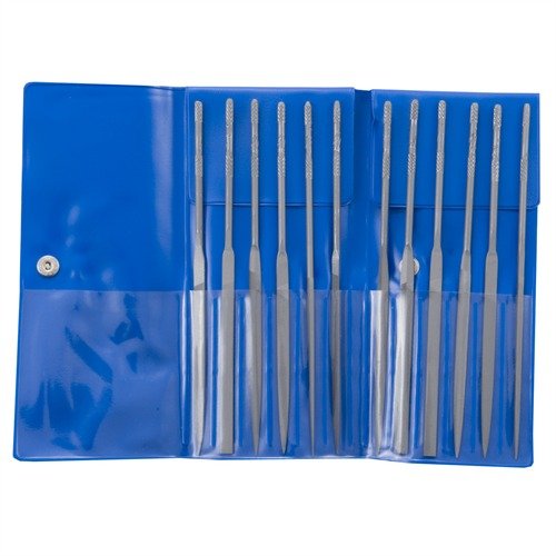 Das FRIEDR. DICK GMBH Professional Gunsmith Needle File Set bietet 12 präzise Feilen mit rutschfesten Griffen und einem robusten Aufbewahrungsroll für optimale Handhabung.