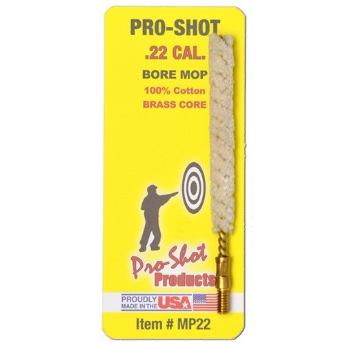 .22 CALIBER MOP von PRO SHOT PRODUCTS, INC ist ideal für die Reinigung deines .22 Kalibers. Sie sorgt für eine gründliche Reinigung und Pflege deiner Waffen.