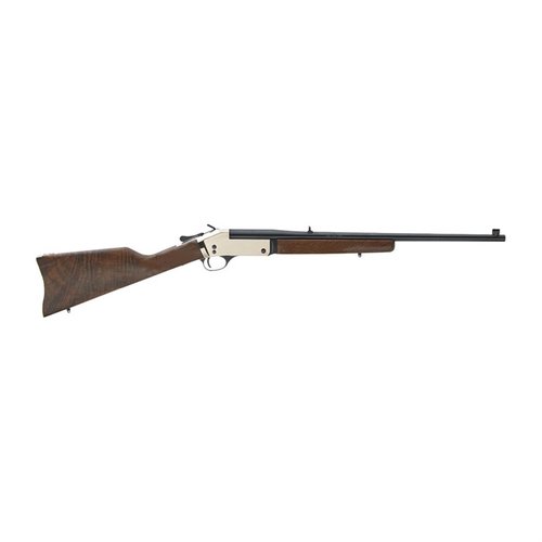 Die Henry H015B-357 ist eine präzise Single Shot .357 Mag mit einem 22" Lauf aus poliertem Messing, ideal für sportliches Schiessen und Sammler.