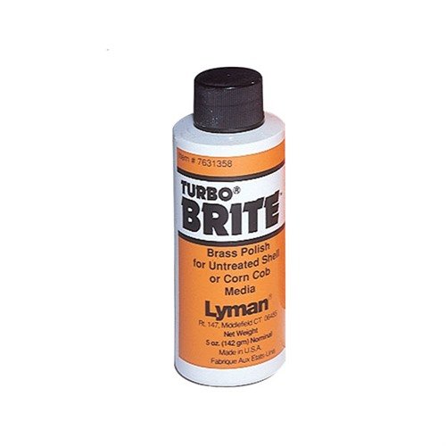 Mit Lyman Turbo Brite Brass Polish 5oz erhältst du eine effektive Reinigung für dein Messing, die für strahlenden Glanz und bessere Leistung sorgt.