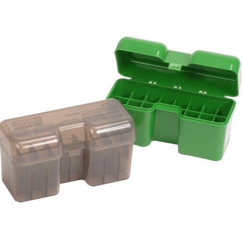 La MTM Ammo Box 22 Round Flip-Top è ideale per il trasporto sicuro delle munizioni 338 WSM, 45-70 e 450 Marlin, garantendo praticità e durata.