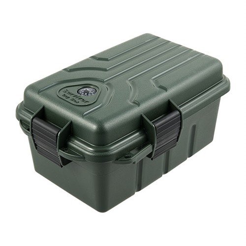 Der MTM Survivor Dry Box schützt deine Ausrüstung vor Wasser, Staub und Schmutz, ideal für Outdoor-Abenteuer und sichere Aufbewahrung.