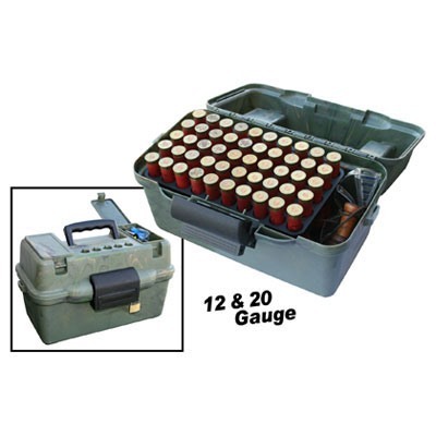 Die MTM Deluxe Shotshell Case 100 Rd. bietet Platz für bis zu 100 Schrotpatronen, ist robust, leicht und ideal für den Transport und die Lagerung.
