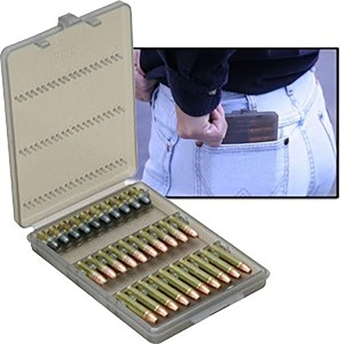 Mit dem MTM Ammo-Wallet für 30 Patronen im Kaliber 22 Long Rifle und 17 HRM Mach 2 hast du eine praktische und sichere Aufbewahrungslösung für deine Munition.