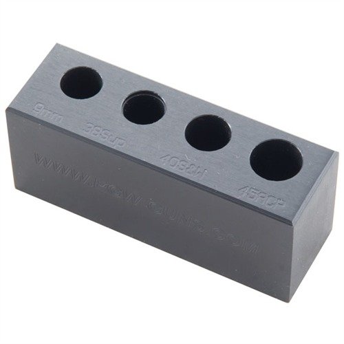 Mit dem 4 Caliber Chamber Checker kannst du sicherstellen, dass deine Munition für 9mm, .40 S&W, .45 ACP und .38 Super in Ordnung ist, um Jamms und Fehlzündungen zu vermeiden.