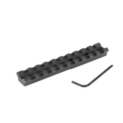 Ajoute une base de scope Picatinny légère et rigide à ta Savage 42 sans perçage, avec flexibilité pour le choix de la lunette et montage facile.