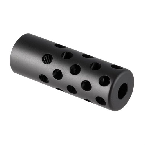 Der Gentry Custom Quiet Muzzle Brake reduziert effektiv Rückstoss und Mündungssprung, ohne die Geschwindigkeit oder Genauigkeit deiner Waffe zu beeinträchtigen.