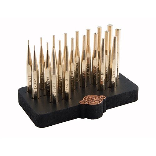Il set di punzoni in ottone Grace USA da 20 pezzi offre punzoni di alta qualità, non danneggianti e non scintillanti, perfetti per lavori critici. 100% Made in USA.