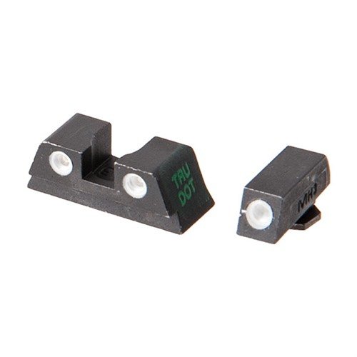 Les TRU-DOT® TRITIUM NIGHT SIGHT pour Glock brillent dans l'obscurité sans piles, résistants aux intempéries et idéaux pour une précision en faible luminosité.