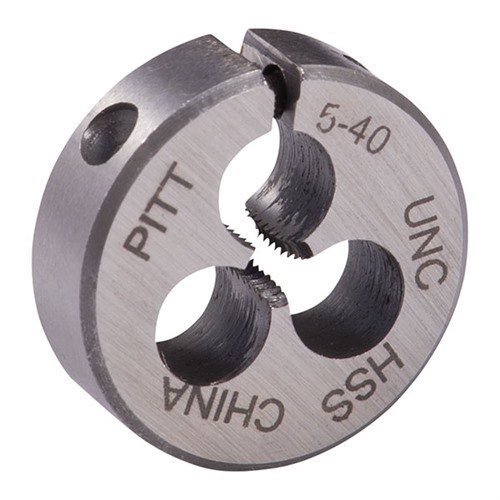 I WIRE GAUGE CARBON DIES di Brownells offrono precisione e durata, realizzati in acciaio al carbonio per un threading affidabile e facile rimozione di frammenti.