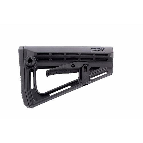 Il buttstock WILSON COMBAT AR-15 è leggero, regolabile e robusto, realizzato in polimero rinforzato, con design slim e porte QD per slinguaggio.
