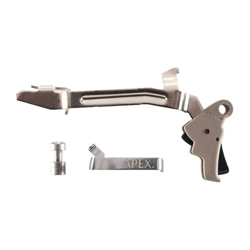 Améliore ton Glock® Gen 3/4 avec le kit de déclenchement Apex : tir plus fluide, poids réduit, distance de réinitialisation diminuée et sécurité d'origine.